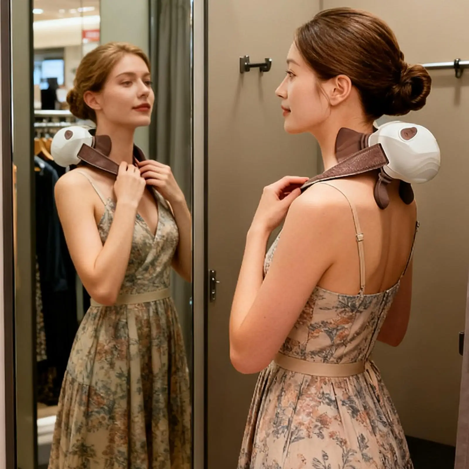 مدلك الرقبة 3 إعدادات للسرعة أدوات التدليك القابلة لإعادة الشحن مدلك الرقبة العميق للنساء أبي الأم المنزل مكتب الصالة الرياضية العمل