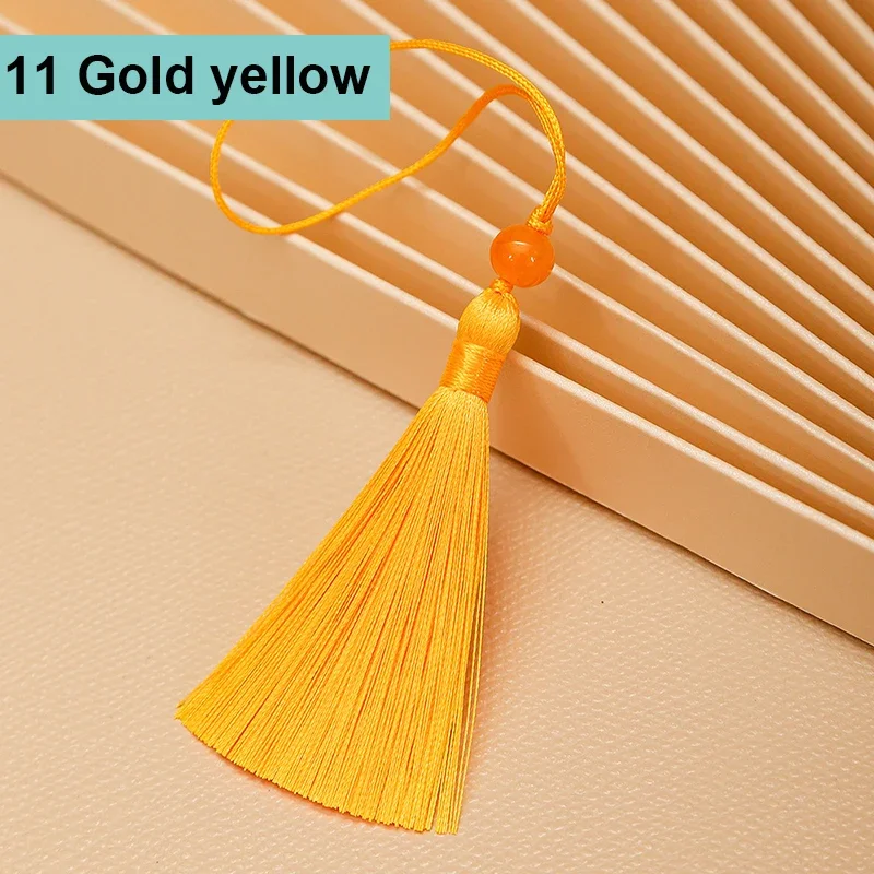 20/10/5Pcs Silky Handmade Tassel 13cm Soft Craft Mini Tassels With Beads Bookmarks Tassels Jewelry Making DIY Projects Decor