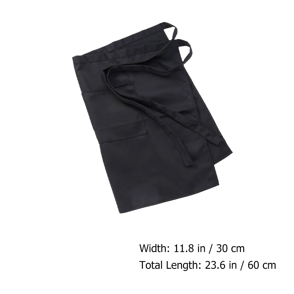 

Baking BBQ Apron Half length Adjustable Waist Cotton Polyester Pockets Kitchen Restaurant Bar Gardening Cooking Serving