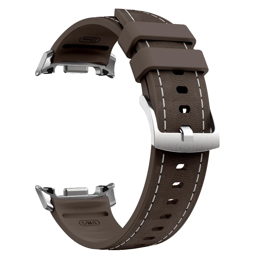 Original Silicone Leather Watch Strap for Samsung Galaxy Watch9 Daily Sport Replacement Band for Watch 8 40mm 44mm Classic 46mm view 4