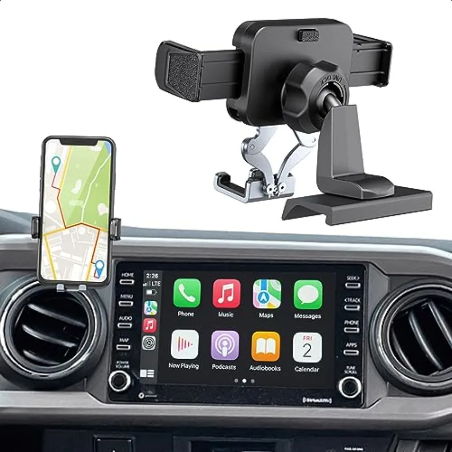 

Upgraded Car Phone Holder for Tacoma 2016 2017 2018 2019 2020 2021 2022 2023 3rd Gen Tacoma Dashboard Clip Cell Phone Cradles