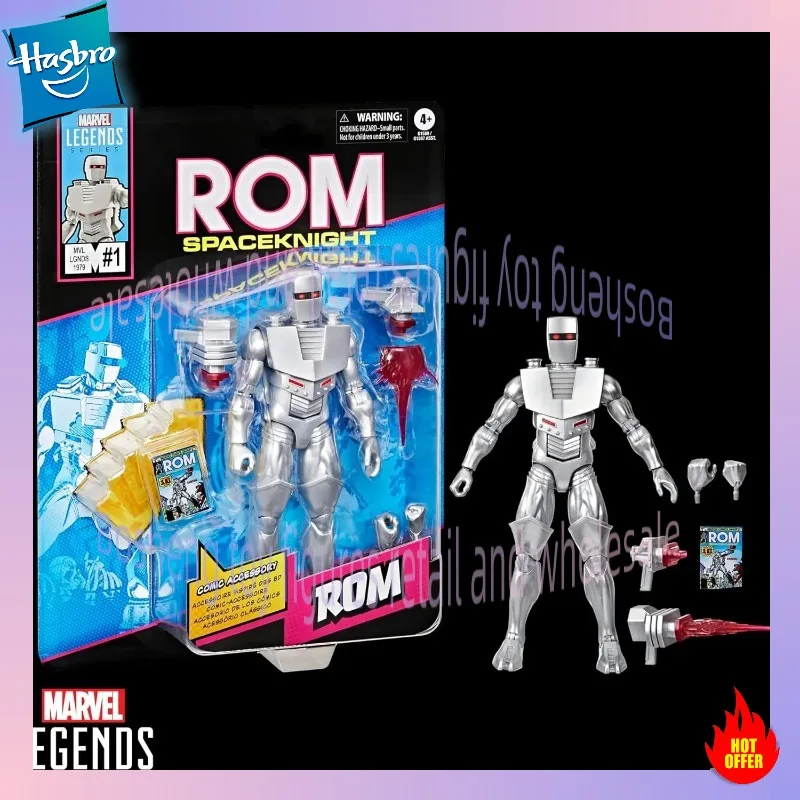 

Hasbro Series ROM: Spaceknight Comics-Inspired Collectible 6Inch Action Figure Gift with Character-Sized Comic Accessory