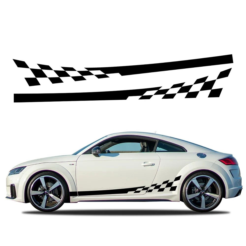 سيارة الجانب الباب ملصق الرسومات ملصق حائط من الفينيل الخارجي اكسسوارات السيارات لأودي TT 8N MK1 MK2 8J كوبيه MK3 8S رودستر TFSI RS