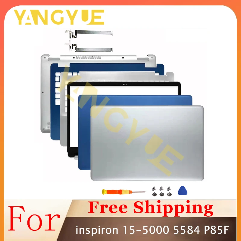غطاء كمبيوتر محمول جديد لجهاز Inspiron 15 5584 P85F 0GYCJR LCD الغطاء الخلفي الإطار الأمامي مفصلات Palmrest الغطاء السفلي مسامير 15.6 "أزرق #1