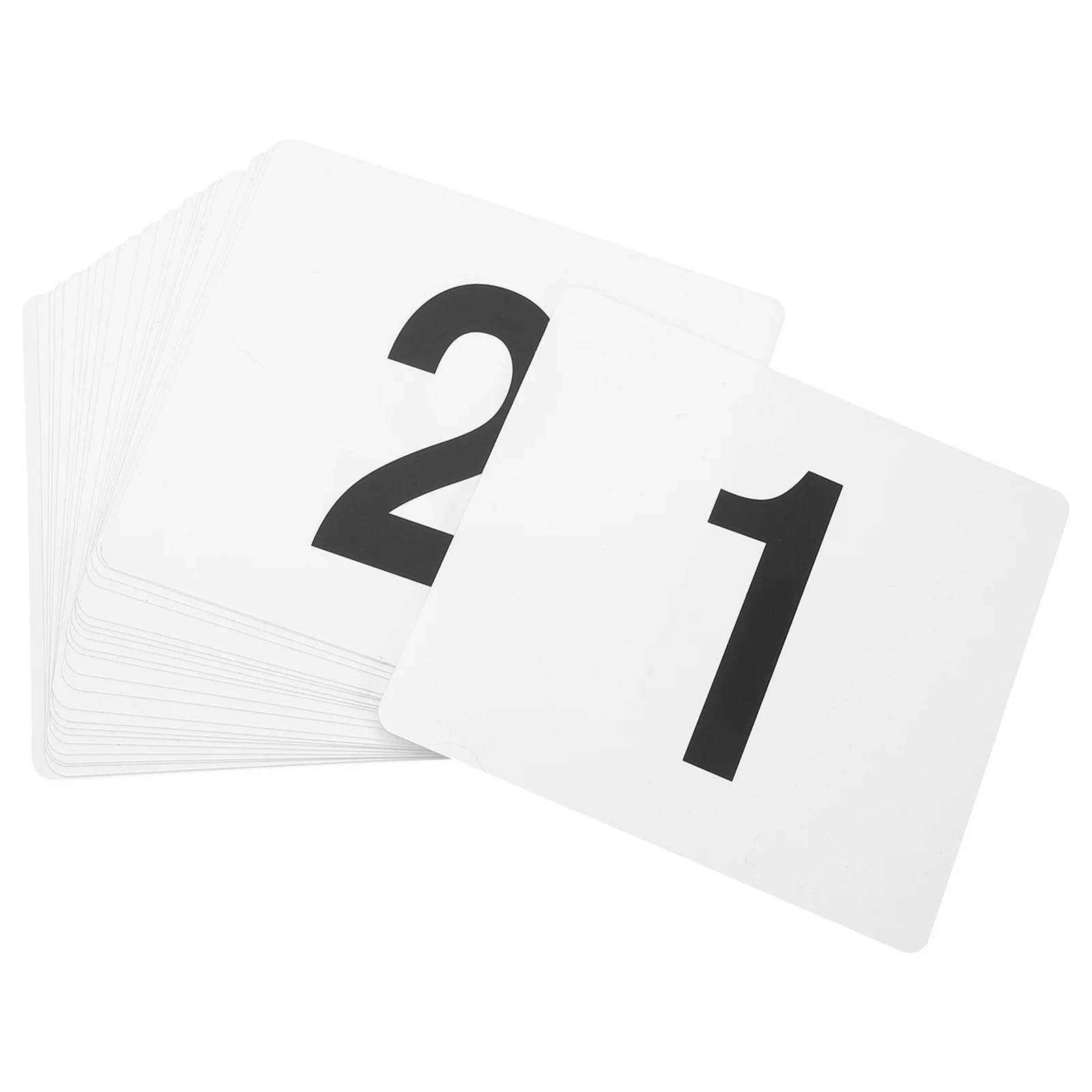 

1Set 1-50 Table Numbers Double Sided Plastic Number Cards for Restaurant Wedding Reception Number Cards Restaurant Table Numbers