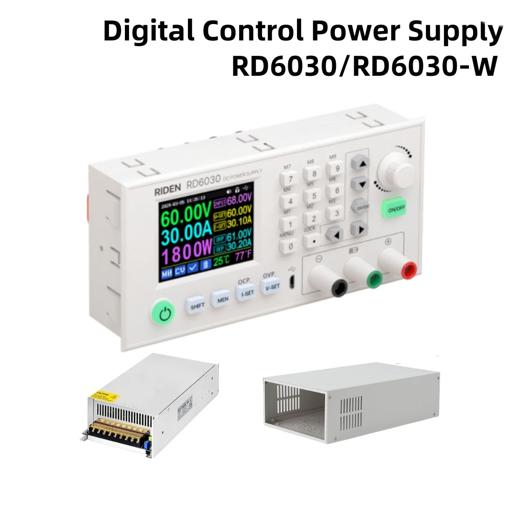 RD RD6030 RD6030W 60V 30A DC Adjustable Step Down Voltage Bench Regulated Power Supply Buck Converter Battery Charging&1500W PSU