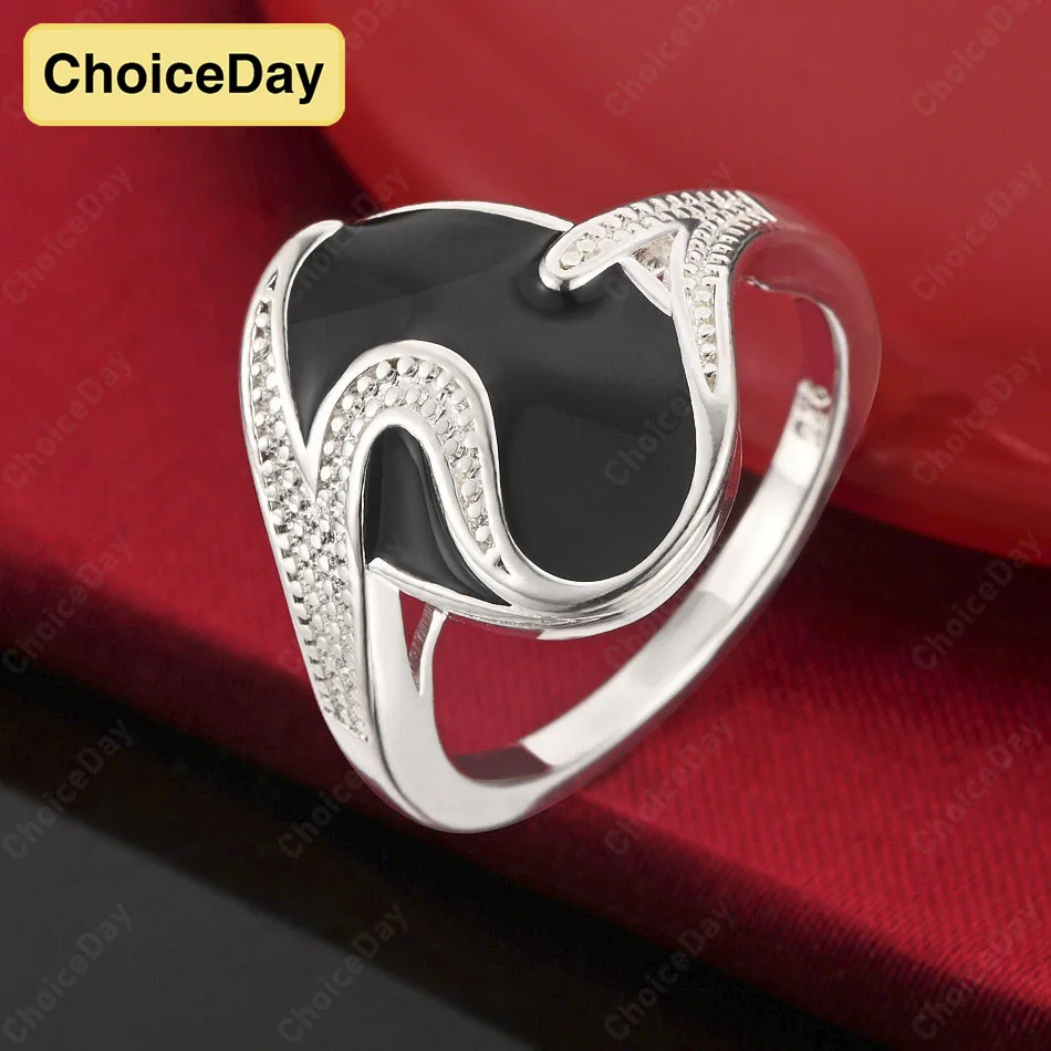 

ChoiceDay Elegant 925 Sterling Silver 7-10 Exquisite Simple Ring Women's Temperament Jewelry Accessories Party