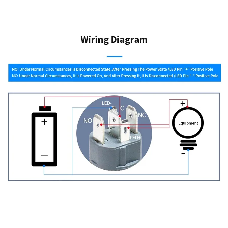 16MM Metal Self-locking Toggle Switch 5A 2 Positions Anti-static Handle Rocker Arm Toggle ON-OFF Slide Power Button with Light