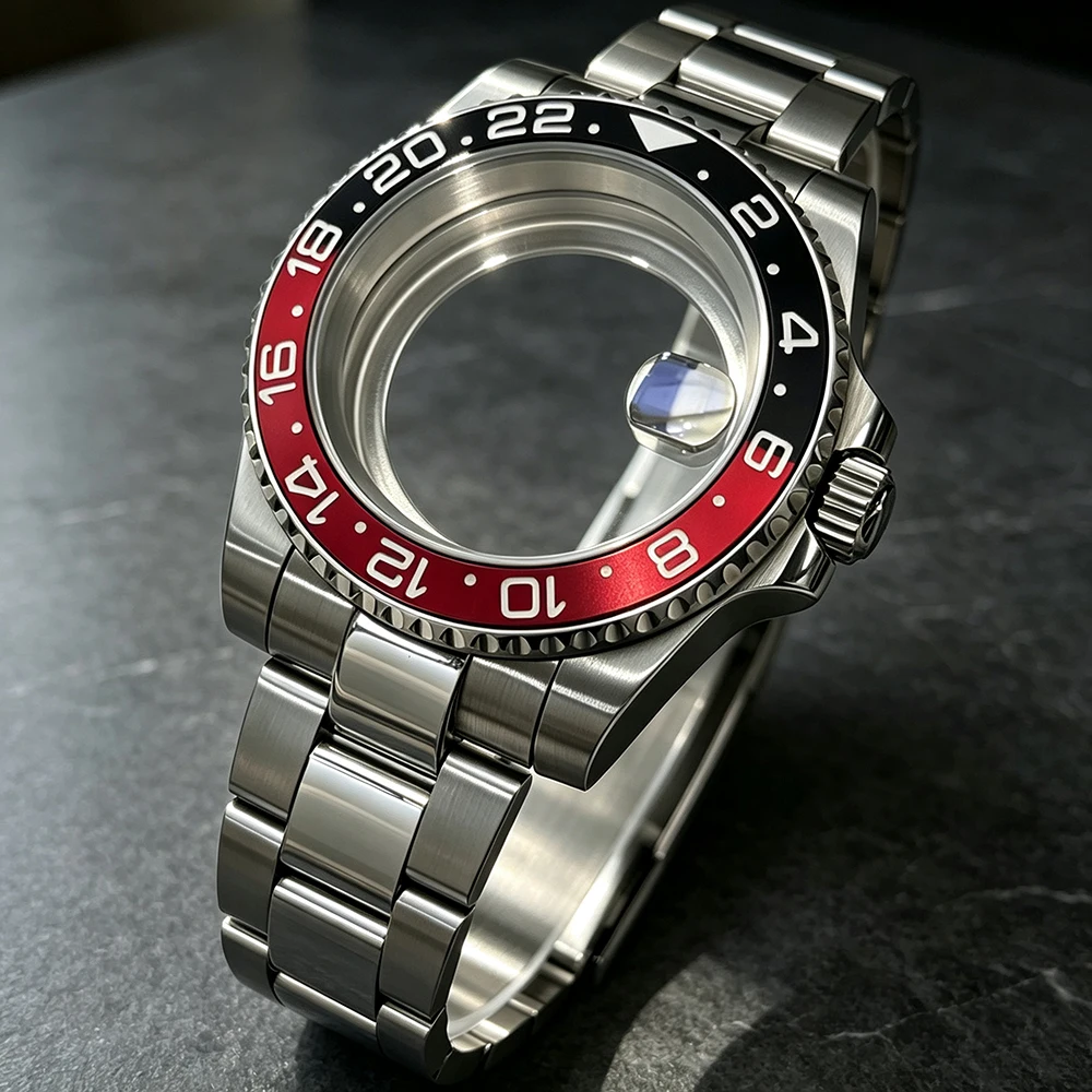 40mm Automatic Mechanical Watch Case Silver Stainless Steel Case Band For NH35 NH36 NH34 Miyota8215 ST1612 Movement Sapphire