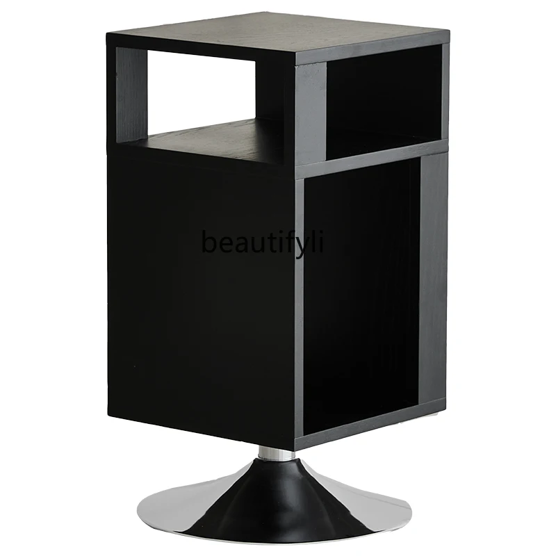 

Light Luxury Modern Solid Wood Side Table Home Living Room Sofa Side Cabinet Mini Coffee Table Rotatable