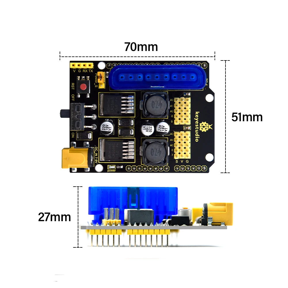 Keyestudio Servo Driver Expansion Board With PS2 Port For Arduino Robot Car Arduino Shield 5V Output Voltage