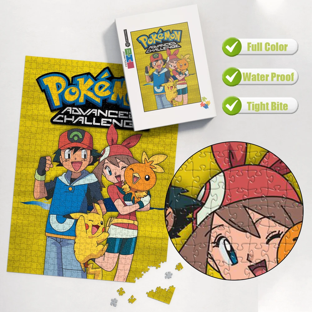 Family Interactive Board Game Pokemon Advanced Challenge Anime Characters Puzzles Educational Toys for Children Adults Leisure