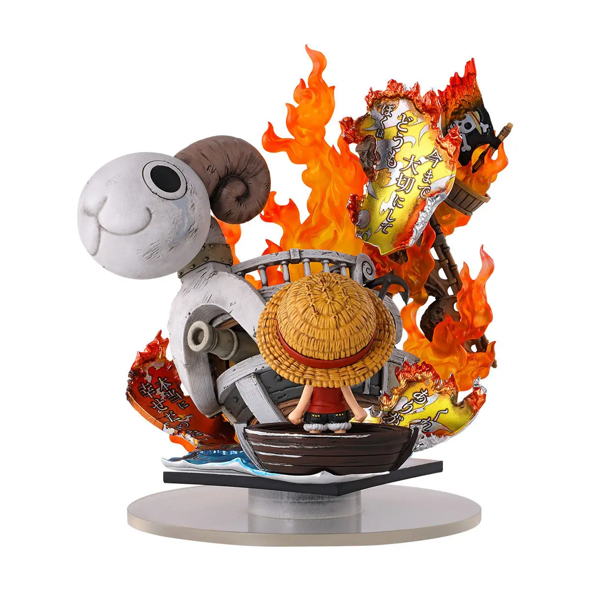 Oryginalna figurka BANDAI SHOKUGAN ONE PIECE Monkey D. Luffy The Advancing Merry, figurka anime z PVC, model zabawka
