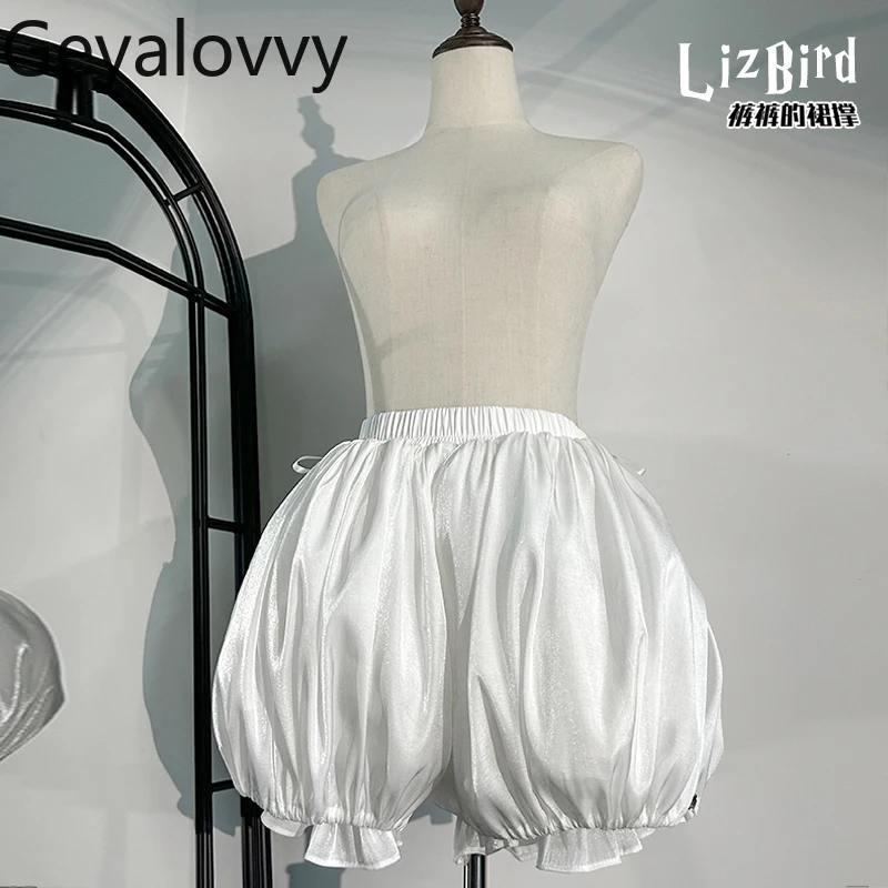 

Original Lolita Dual-purpose Culottes Summer New Short Pants Japanese Elastic High-waisted Solid Color Versatile Outer Shorts