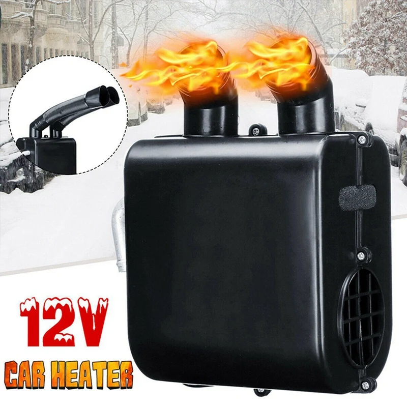 

Universal 12V Car Heater Water Heating Metal Shell Portable Defroster Demister Double Vents Heater