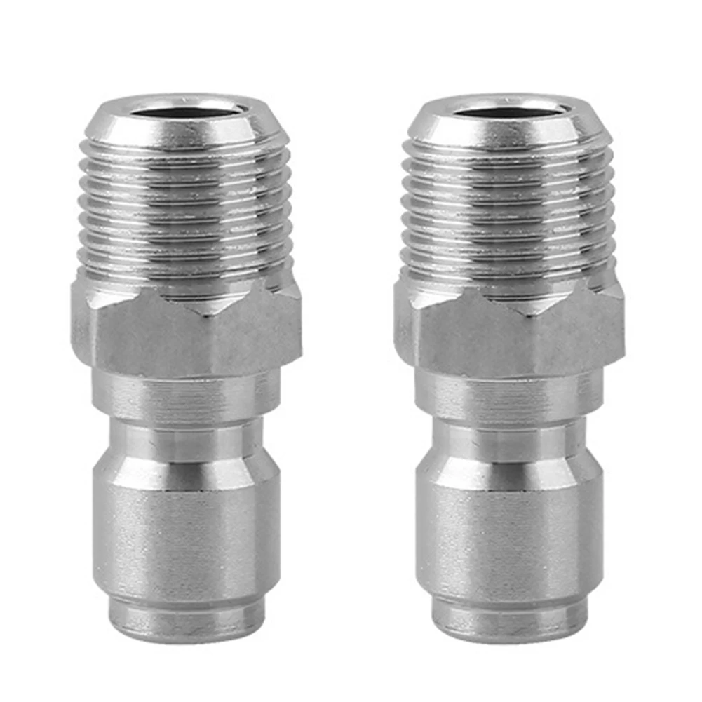 1 زوج 3/8 ذكر ملولب إلى تركيبات توصيل سريعة محولات غسالة الضغط
