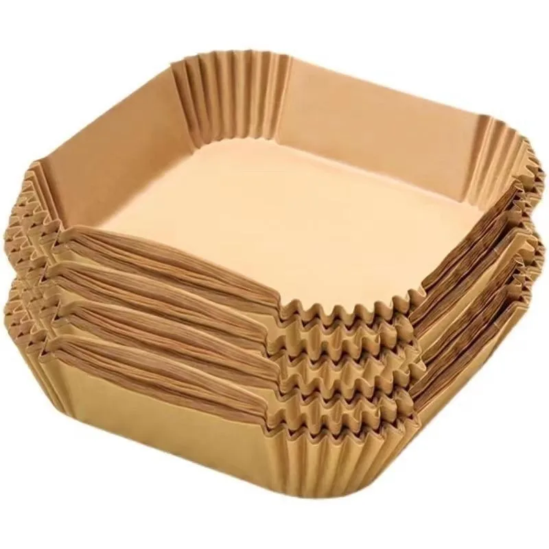 For Baking and Microwave Ovens Easy To Clean and Separate 50 Packs of Non Stick Paper Lined with Air Fryer