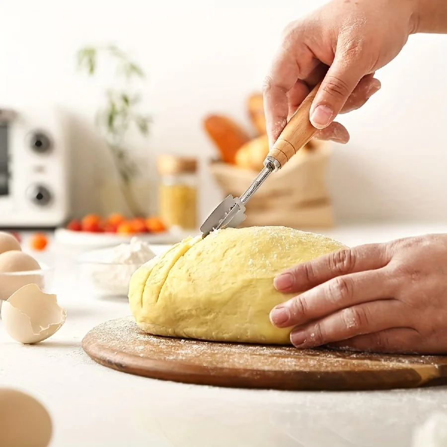 Kit de espátulas para masa danesa Bread Lame, raspador de masa, juego de cuchillos para cortar pan, para repostería, hornear pasteles, postres, masa madre, pizza