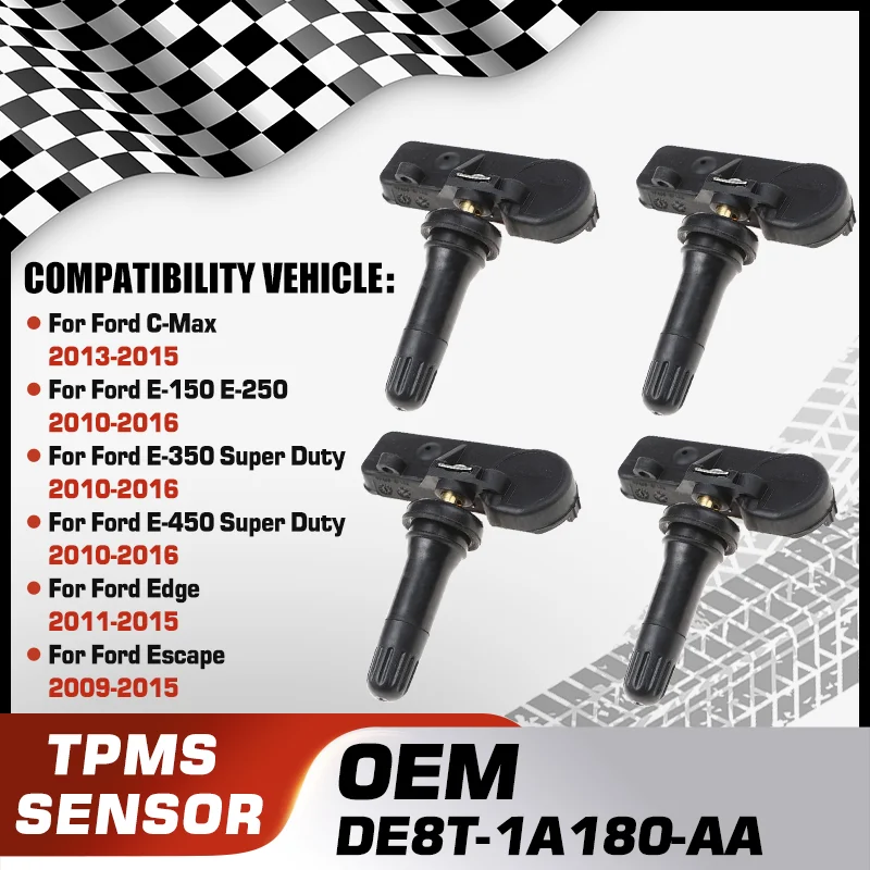 Автомобиль для Ford C-Max Ford E-150 Ford E-250 Ford E-350 Super Duty Ford E-450 Super Duty Ford Edge Ford Escape Датчик давления в шинах Автомобиль для Ford C-Max Ford E-150 Ford E-250 Ford E-350 Super Duty Ford E-450 Super Duty Ford Edge Ford Escape Датчик давления в шинах