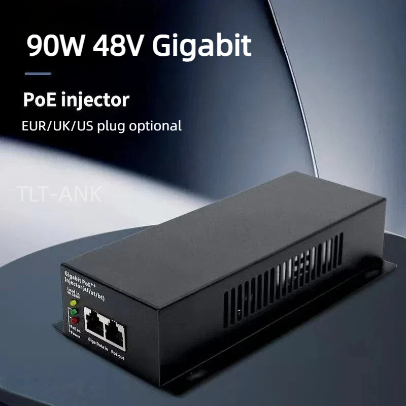 

Industrial Power Supply Adapter with Surge Protector, 2 Port Standard 48V Gigabit, 90W, 60W, IEEE 802.3bt, 6KV