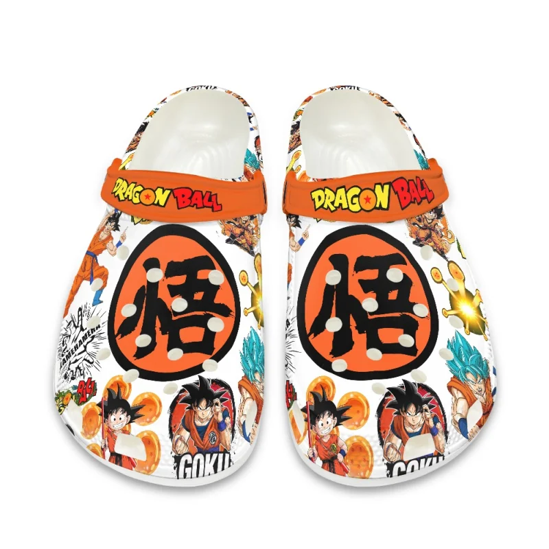 Zapatillas antideslizantes de Dragon Ball Anime para mujer y hombre, ropa exterior para baño, sandalias para interior del hogar, zuecos Eva para 