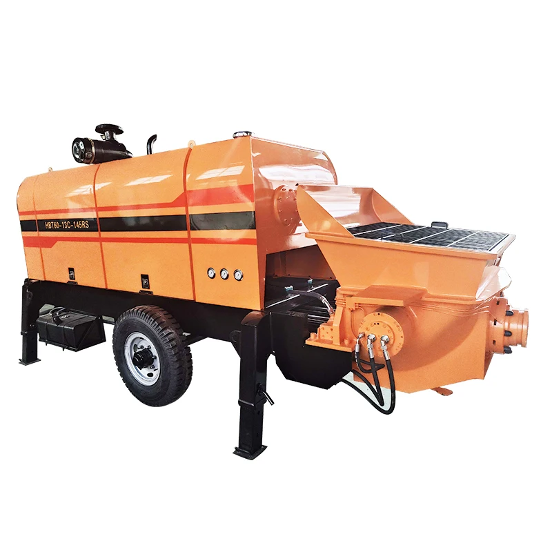 Small Mobile Concrete Pump Mini Hydraulic Concrete Pump with Remote Control Concrete Pump for Construction Building Customized