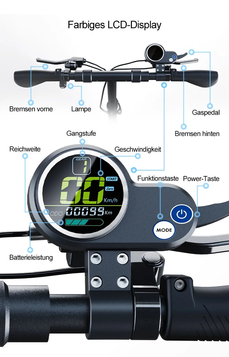 JOYOR --Y8-S (ABE) --E-Scooter für Erwachsene 10-Zoll-Reifen 500W Motor 48V26AH Akku Stadtpendler Faltbarer Elektroroller – Detail 8