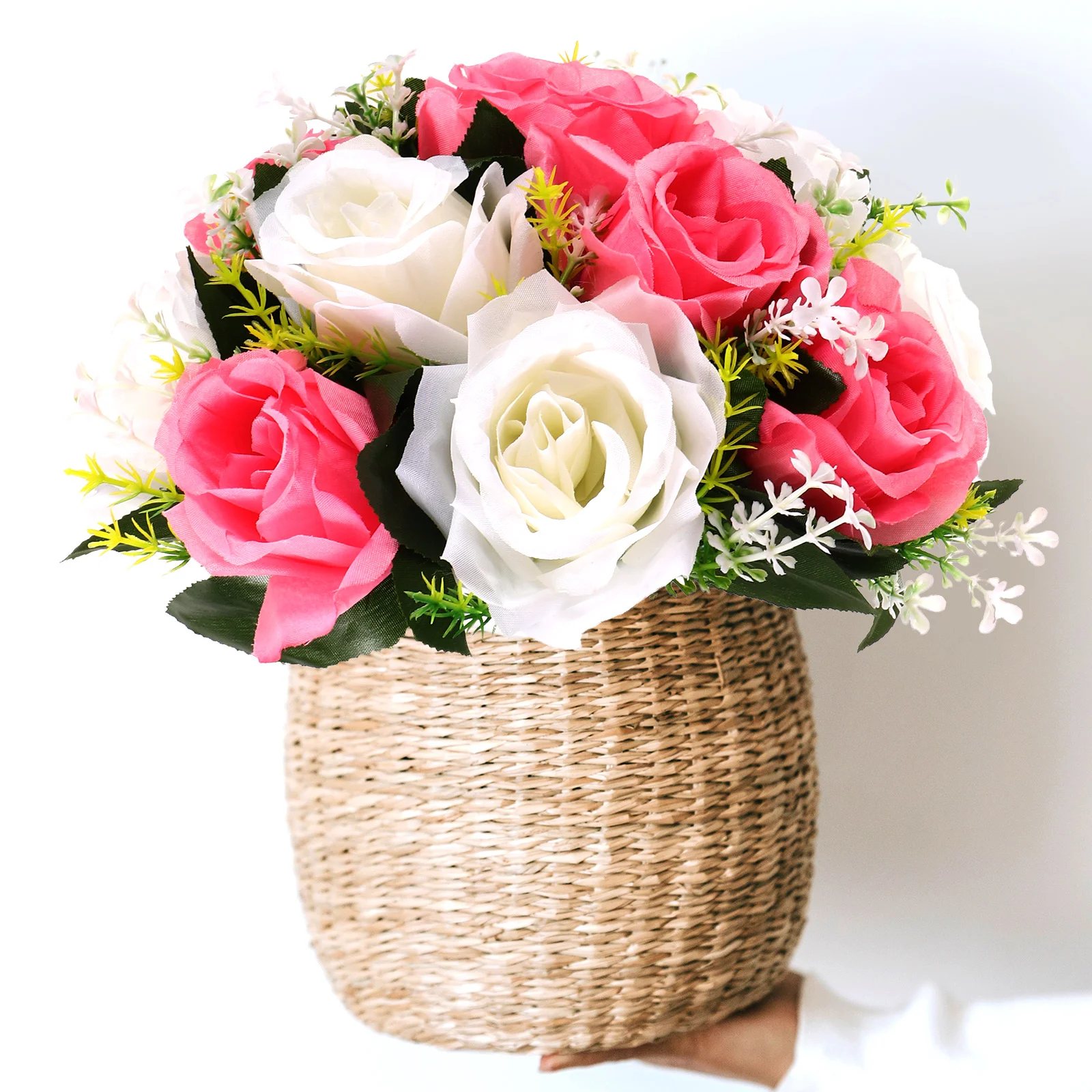 

Artificial Rose Fake Flowers for Decoration Wedding Centerpiece Realistic Floral Arrangement Arrangements Bouquet