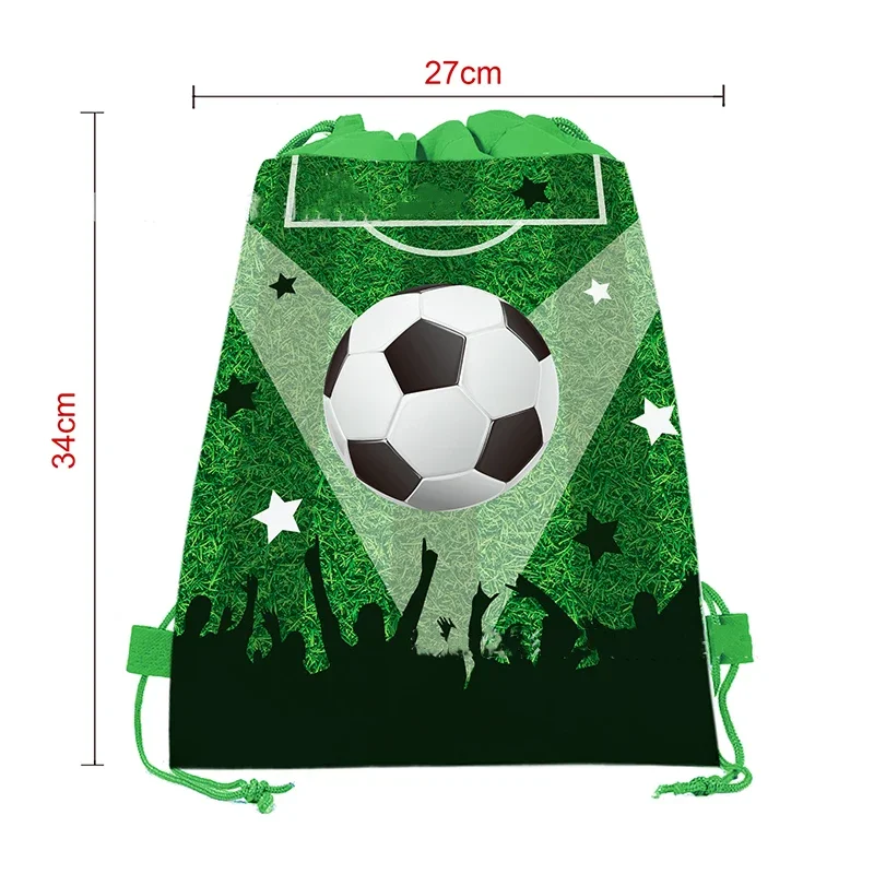 Football Non Woven Bags Football Sports Ball Party Non-Woven Bags Gift Bag Promotional Giveaway Soccer Bags Drawstring Pockets