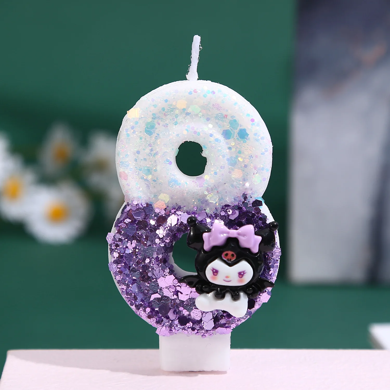 Personaggi dei cartoni animati Compleanno Candela digitale Atmosfera festosa Candela torta stile principessa Candela abbinata ai colori con super paillettes