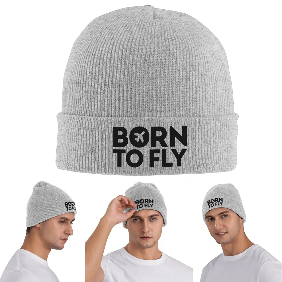 

Born To Fly Flight Pilot Aviator Теплая вязаная шапка Зимняя вязаная шапка Skullies Шапочки Хип-хоп Шапки для унисекс