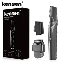 Kensen S6 Electric Hair Trimmer for Men Body Groomer Clipper IPX5 Waterproof Portable Groin Pubic Hair Trimmer Razor For Barber