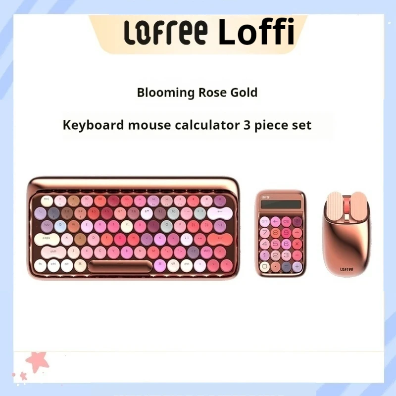 

Lofree Lipstick 2 Modes Wireless Bluetooth 79key Mechanical Keyboard Female High Beauty Office Game Portable Keyboard Mouse Set