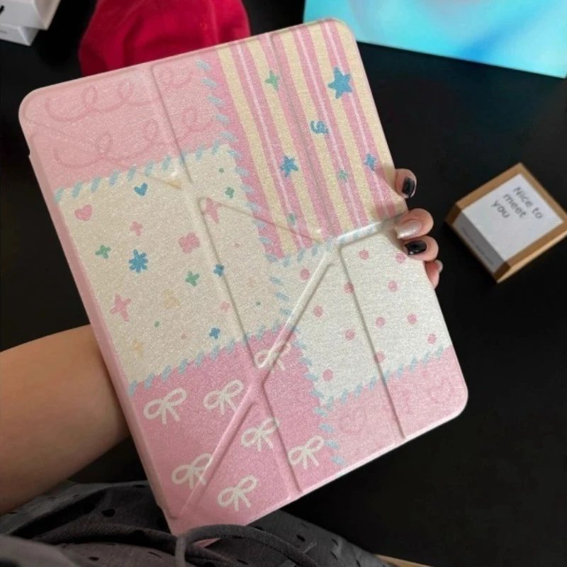 

Case Funda Accessories for IPad 10th Generation Case 10.2 7th 8th 9th Gen IPad Mini6 8.3 Pro 11 2nd 3rd 4th 10th Funda Pink Bow