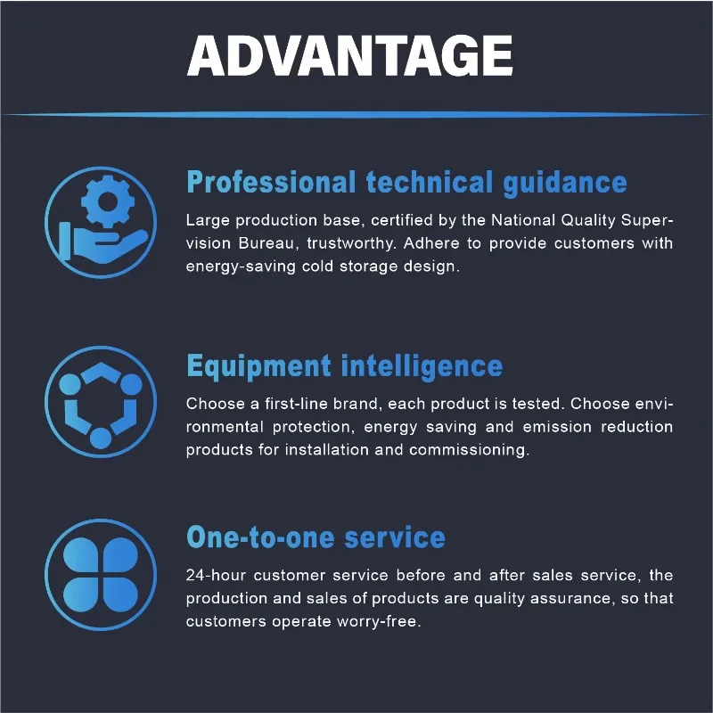 花、野菜、果物用のカスタマイズされたクールルーム急速冷凍冷蔵室