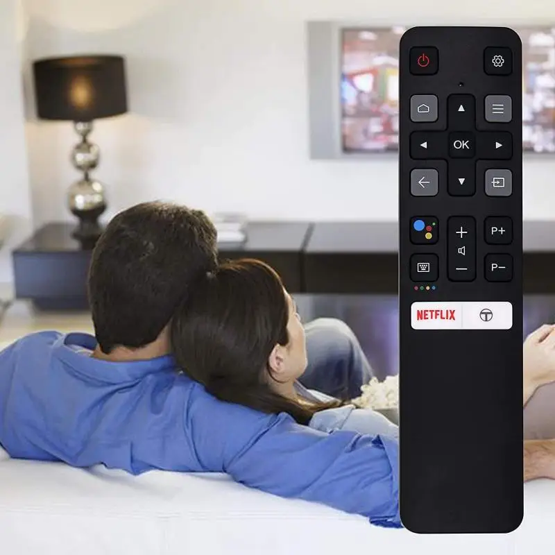 Control remoto de TV inteligente RC802V FUR6 FUR7 para TCL Android 49P30FS 65P8S 55C715 49S6800 43P615 55C645 Control remoto con voz