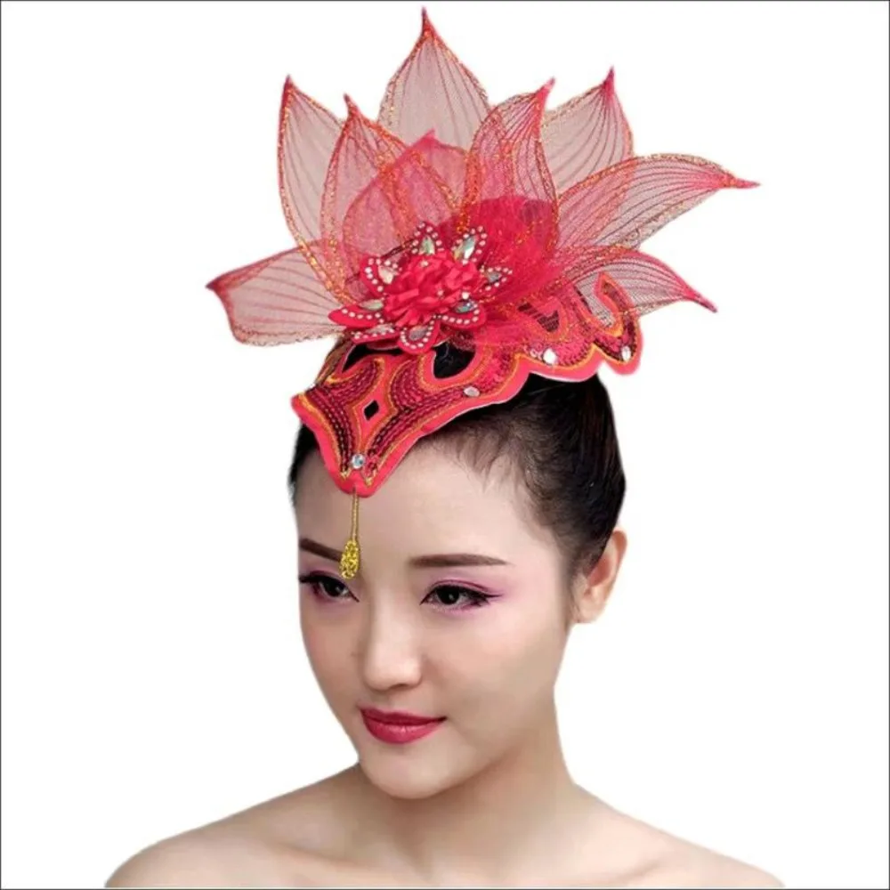 Akcesoria do włosów Grand Stage - długie nakładki na kok z piór do tańca ludowego i akcesoria do tańca towarzyskiego zwiększające wysokość