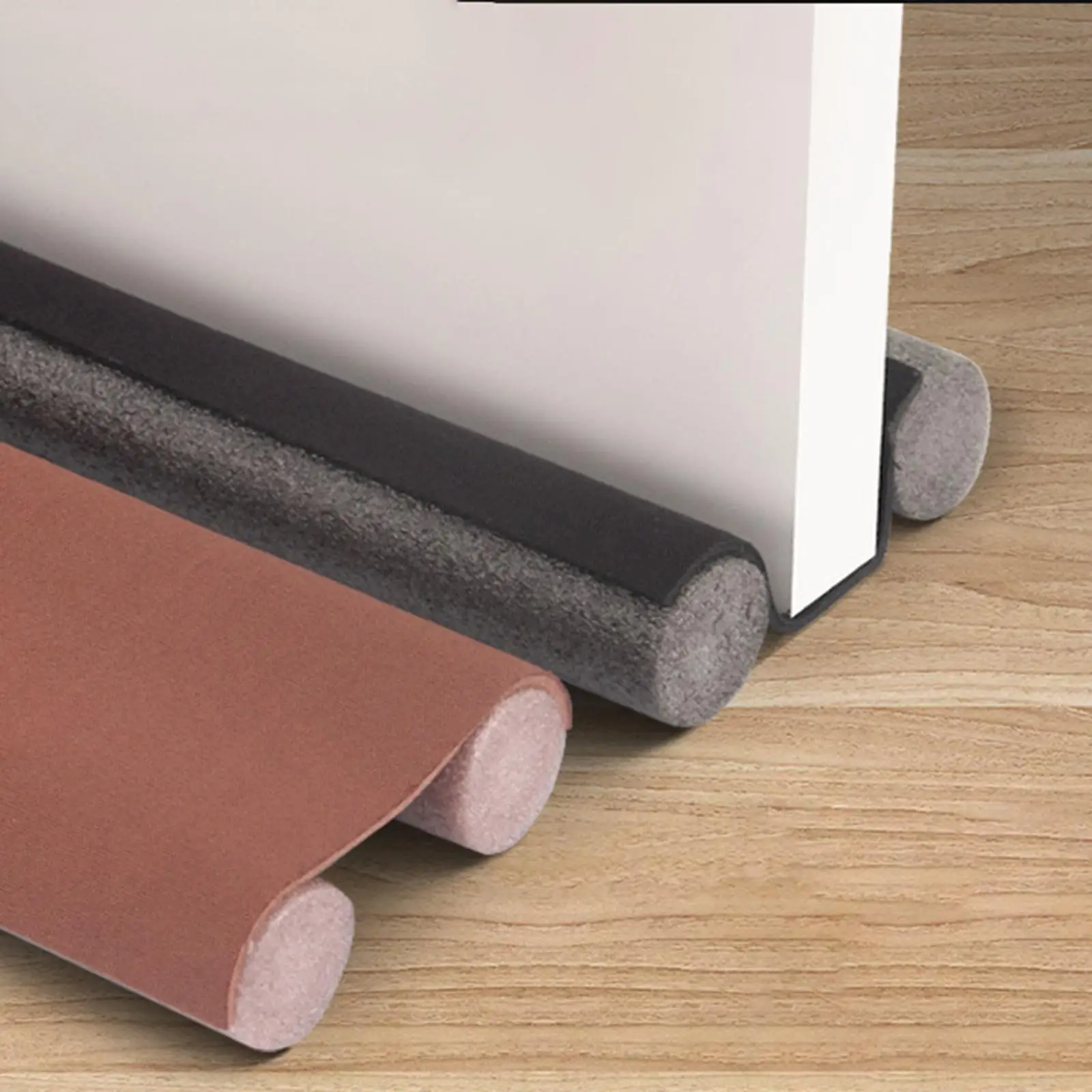 Door Stopper Sound Door Sweep Stopper under Door Seal for Bottom of Door , Black
