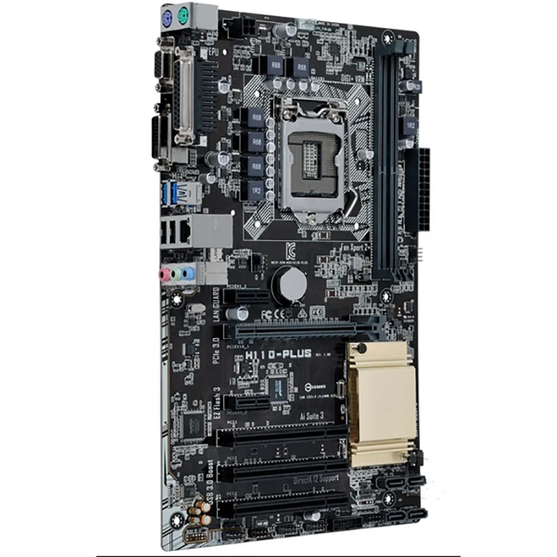 H110-PLUS Desktopr Motherboard For ASUS H110 LGA1151 32GB DDR4 2133 MHz USB 3.0