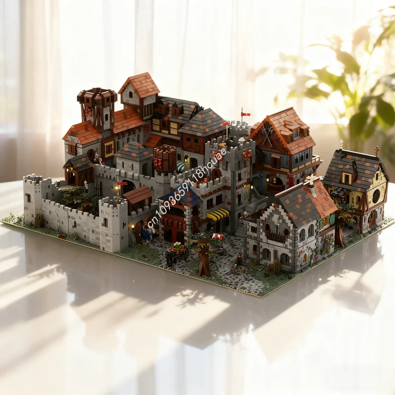 

20331 шт. MOC СРЕДНЕВЕЧНЫЙ РОЖДЕСТВЕННЫЙ Замок Модель Строительные Блоки Рождественский Подарок DIY Креативная Игрушка Идея Кирпич Дети День Рождения