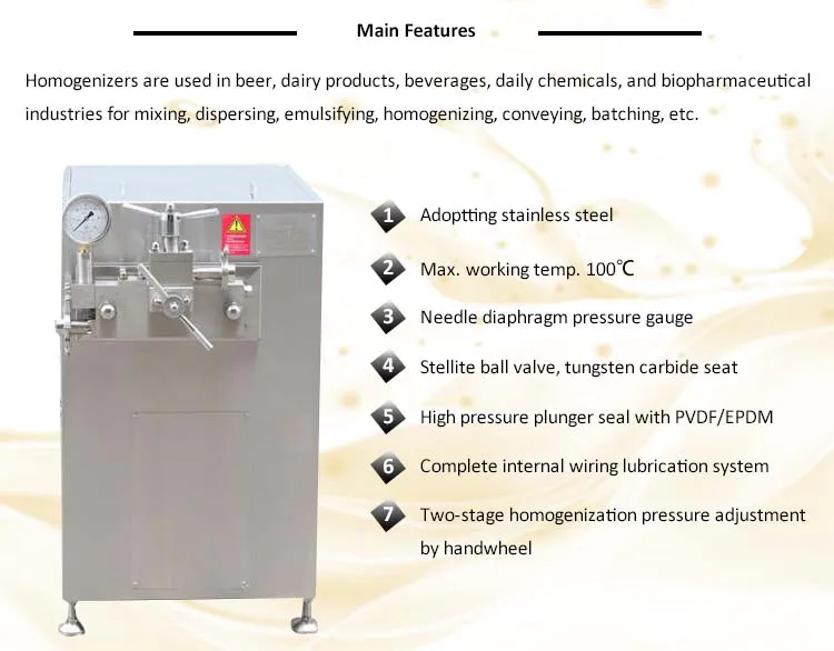 Inline Milk Homogenizer Machine For Milk Homogenizer Mixer