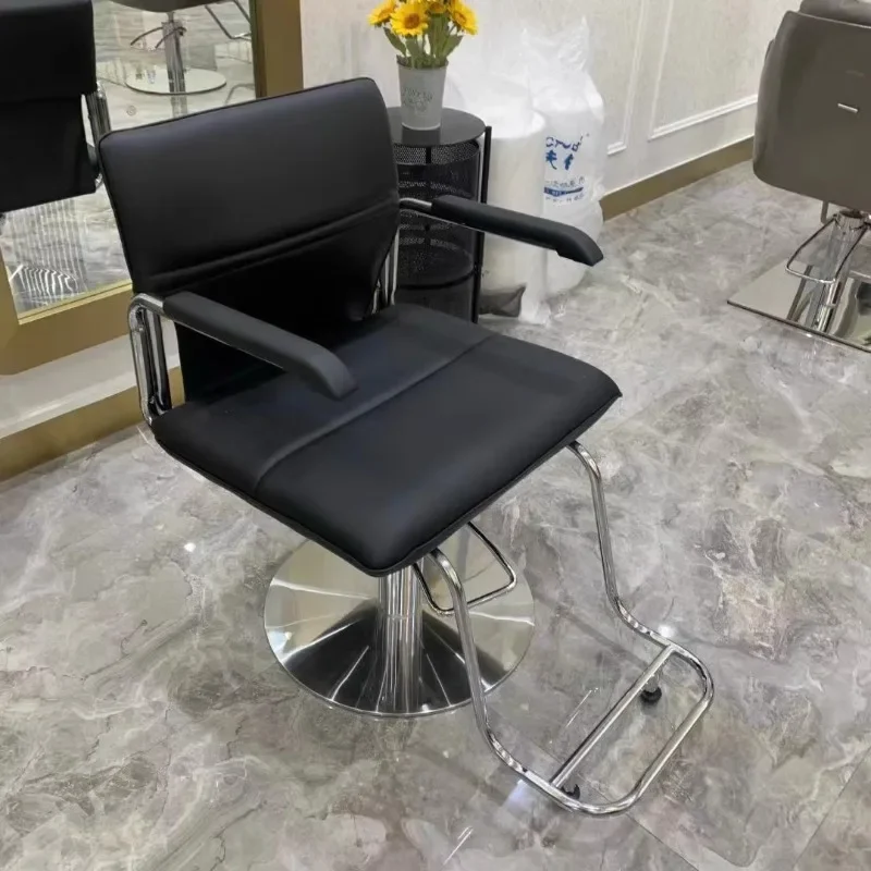 

Simple Modern Barber Chair Designed Dyeing Ironing Barber Chair Adjustable Rotating Cutting Silla Barberia Nail Salon Furniture