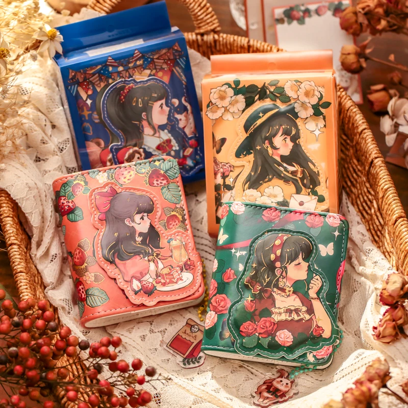 Mr. Paper 4 Style 162 Pcs/book Creative Mini Writing Pads Cute Girl Flowers Hand Account Decorative Stationery Planners