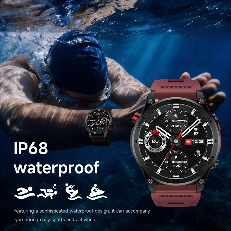 Smartwatch militar com gps rastreamento chamadas bluetooth_voghion.com