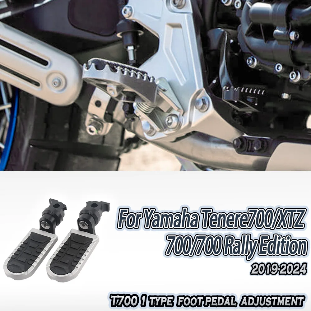 

Passenger Foot Pegs Rest Motorcycle Adjustable Extend Lowering Footrest For YAMAHA Tenere 700 XTZ700 Tenere700 2019-2024 Footpeg