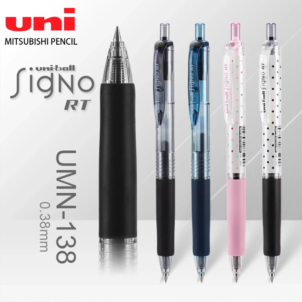 

Japan UNI Gel Pen UMN-138/UMN-105 Push Pen 0.38/0.5mm High-capacity School Acsesories Back To School Kawaii Stationery