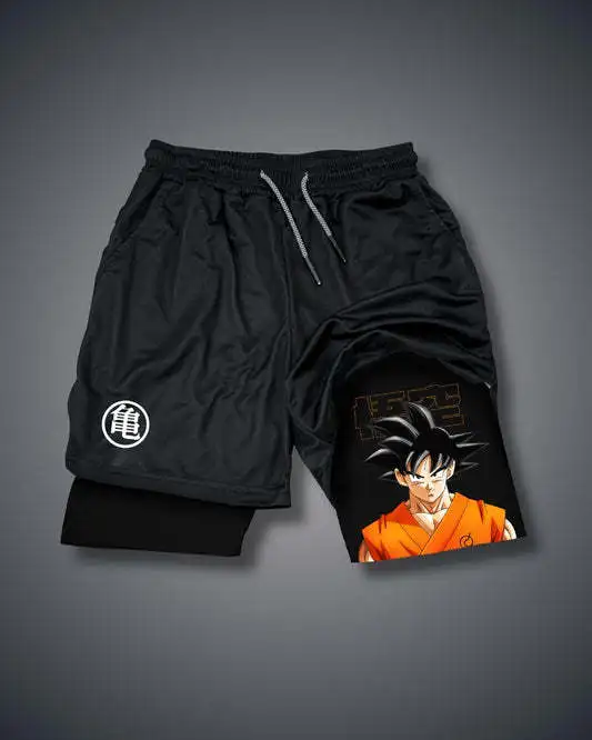 Anime Gym Shorts Men Women Dragon Ball NARUTO One Piece 3D Print 2 in 1 Quick Dry Breathable Sports Training Gifts Toys