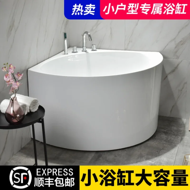 

Freestanding acrylic small apartment triangular bathtub