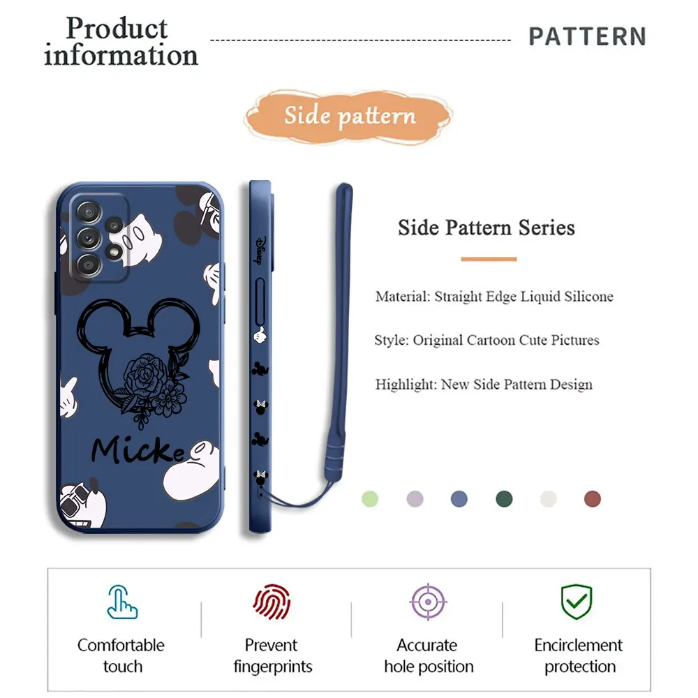 Diseny Mikey Minnie Logo custodia per telefono per Samsung Galaxy S10e S10 S9 S8 Note 20 Ultra Note 10 Plus 8 9 Cover