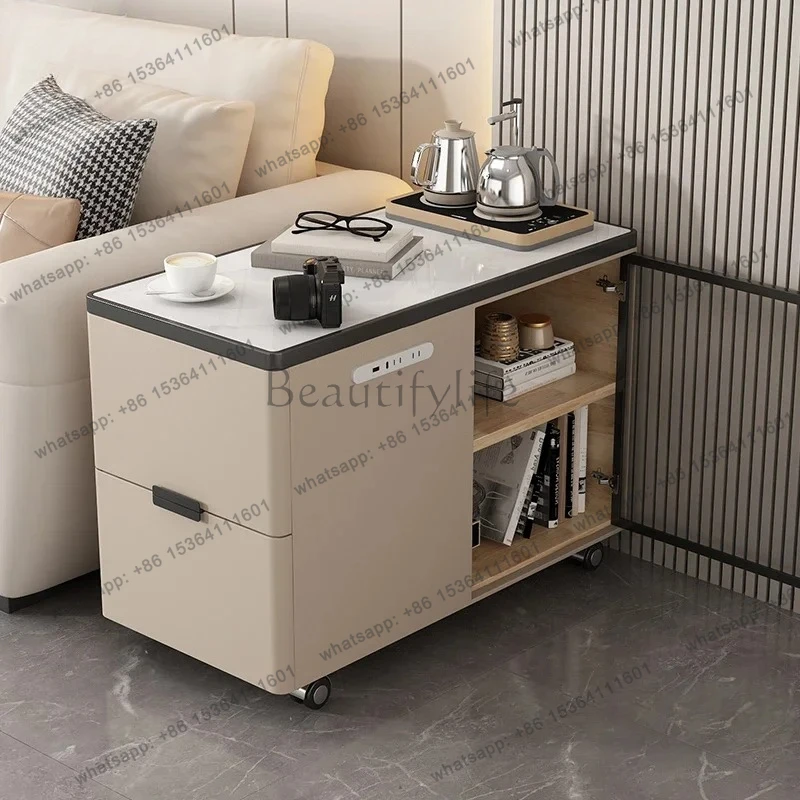 Side Movable Household Small Coffee Table Sofa Side Storage Bucket Water Cabinet
